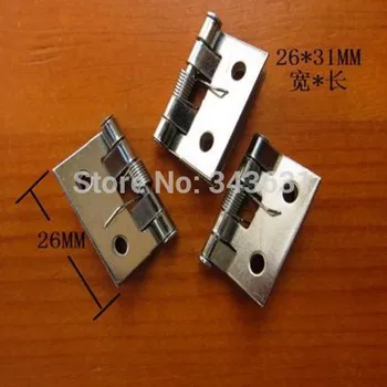 

100PCS/LOT 26*31 Alloy Spring Hinges For Box