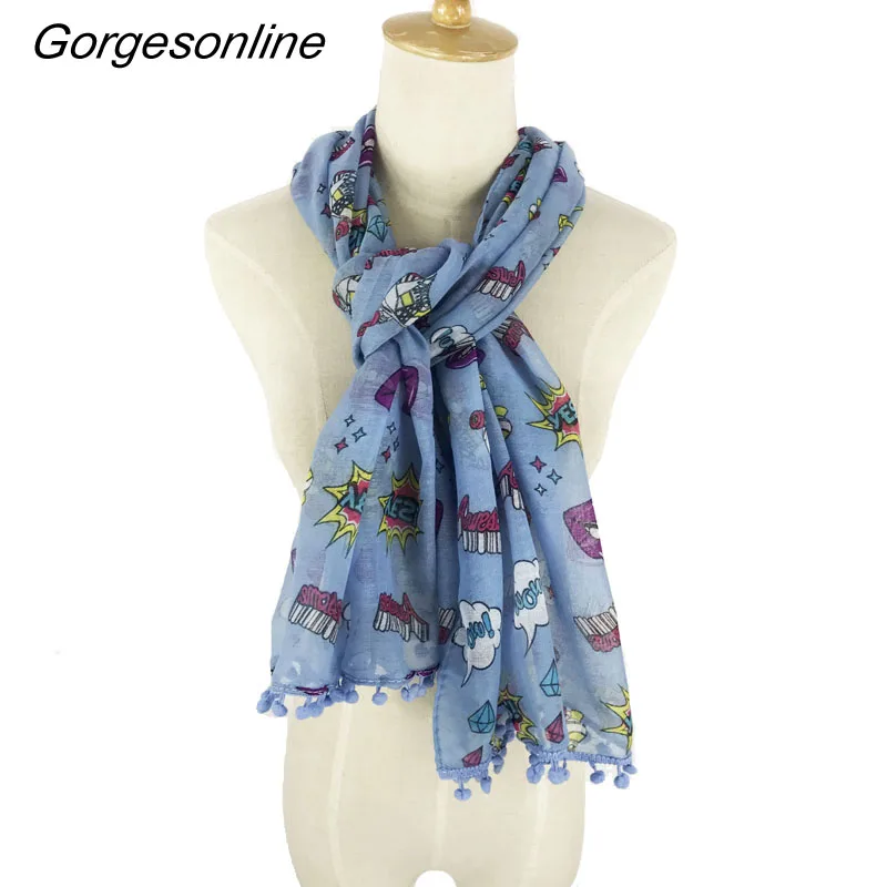 2017 new fashion style Cute Girls Scarf Lovely Viscose Kids Scarf Shawl