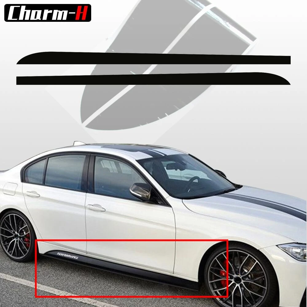 2pcs 5d Carbon Fibre Side Skirt Sill Stripe Decal For Bmw F30 F31 M Packet M Line M Sport M Performance Stickers Sticker For Bmw Decal Stickerracing Stripes Aliexpress