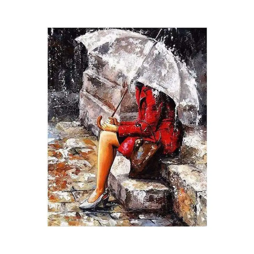 woman Painting 12 Diy живопись по номерам, картины по номерам, Настенная картина, поезд Цифровая живопись маслом - Цвет: woman Painting 12