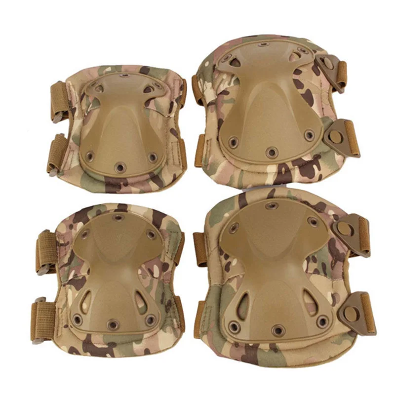 

Camouflage tactical knee Pads paintball airsoft hunting protection, 2*knee pads & 2*elbow pads set military safety kneepads