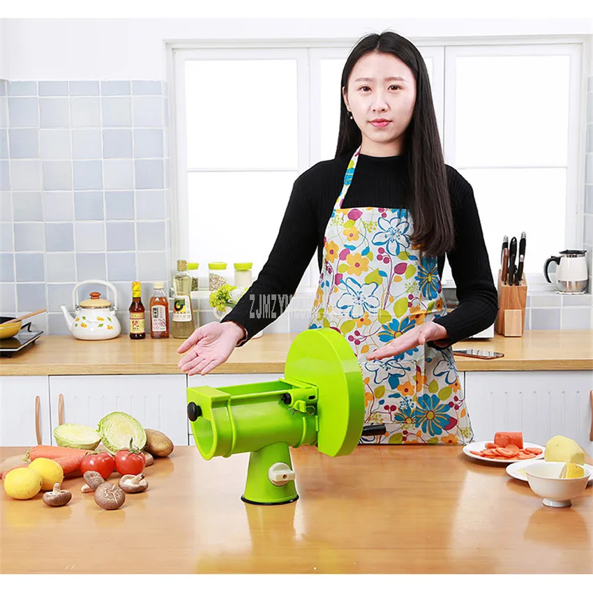  0.2-8mm Manual Fruit Slicing Machine Lemon Potato Vegetable Round Slicer Phopper Cutter Commercial/ - 33051083619
