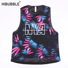 Hibubble женская рубашка с буквенным принтом, топ для йоги, быстросохнущая футболка для бега, топы, дышащие спортивные майки, майка для спортзала, спортивная одежда