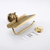 Toilet Paper Holder, Antique Bronze Toilet Roll Holder with Large Space Shelf for Phone Storage, Bathroom Tissue Holder ► Photo 3/4