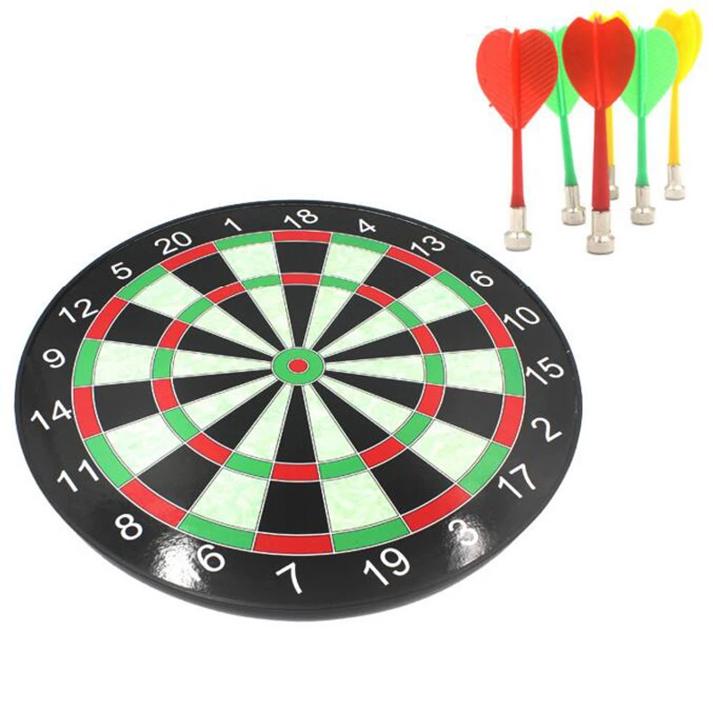 12/15/17 Inch Plastic Dart Board With Target Dart of six