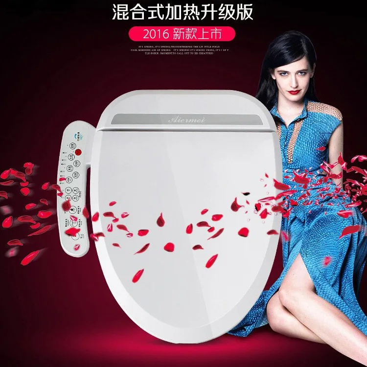 Smart Heated Toilet Seat Hinge WC Sitz Intelligent House Water font b Closet b font Automatic