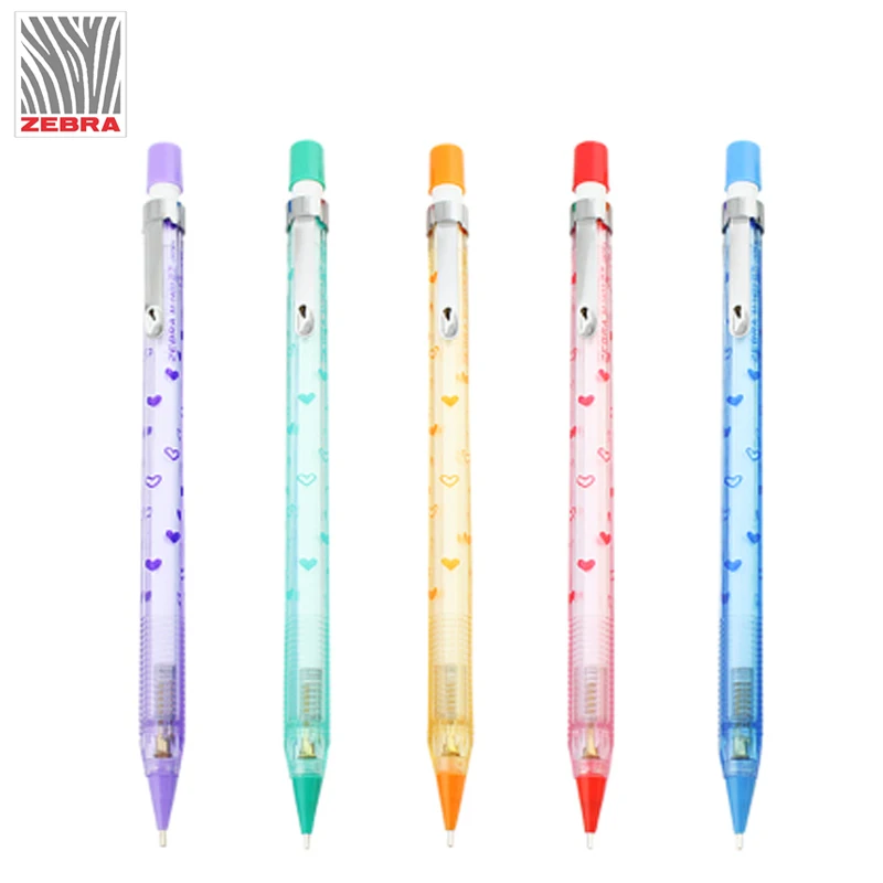 Japanese ZEBRA Classic M-1403 Activity Pencil Heart Shaped Color Transparent Rod 0.5mm | Канцтовары для офиса и дома