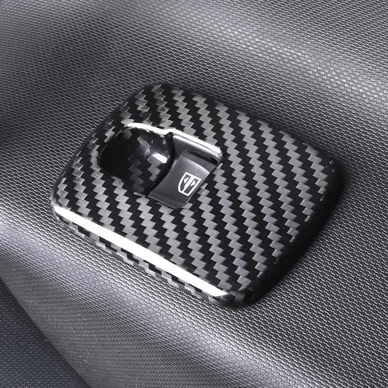 

Real carbon fiber accessories car window button decoration sticker interior car styling modification for smart 453fortwo forfour