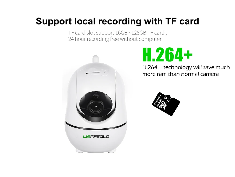 USAFEQLO 720/1080P домашняя IP камера безопасности Беспроводная Смарт WiFi камера Аудио запись наблюдения детский монитор HD мини CCTV камера