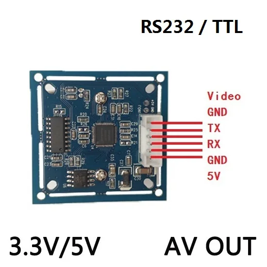 

50PCS RS232 / TTL Arduino JPEG Digital Serial Camera Module SCB-1 with video out Support VIMICRO VC0703 VC0706 protocol
