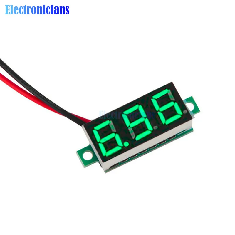 0,36 дюймов Мини светодио дный Цифровой вольтметр Зеленый Панель Напряжение метр DC 4,7 ~ 32 В 3-цифра Дисплей регулировки вольтметр
