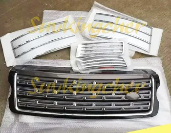 

5Pcs fit for Land Rover Range Rover 2013 2014 2015 2016 2017 front grille side vent side grille front mesh