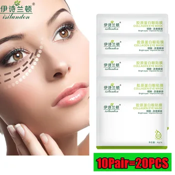 

10Pair=20PCS Collagen Serum Anti Wrinkle Eye Mask Ageless Firming Sleep Mask Remove Dark Circles Face Care To Face Skin Care