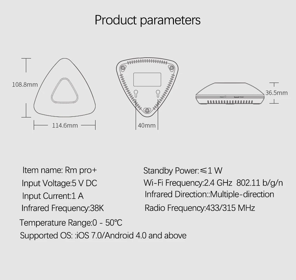 Беспроводной пульт дистанционного управления Broadlink rm pro+/RM mini3, WiFi/IR/RF, работает с Alexa Google home, умный дом