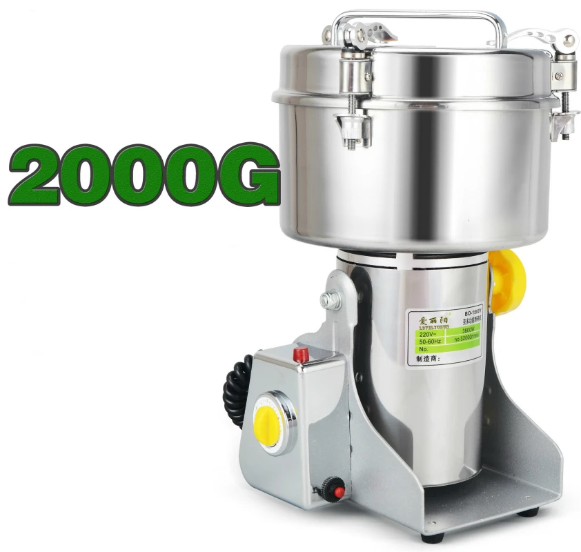 

2000g Chinese Medicine Grinder Grain Mill Electric Grinding Machine Nut Herbs Crusher Miller Shredder Pulverizer