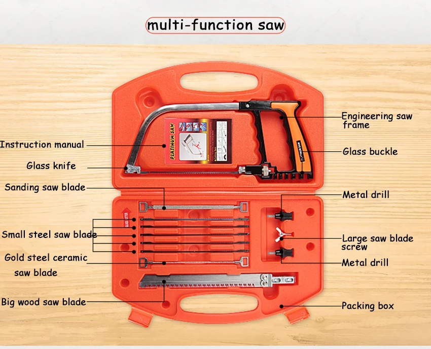 12 в 1 портативный набор Hacksaw мини Ручной инструмент многофункциональная волшебная ручная пила DIY металлический деревянный стеклянный шейкер увлечение деревообработкой