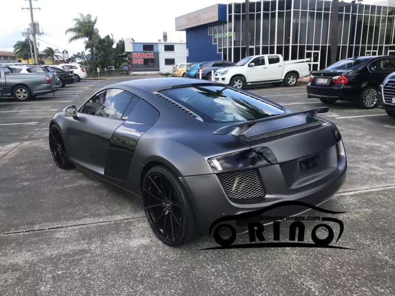 Dark Grey Metallic Satin Vinyl Film-5