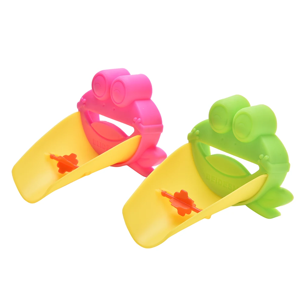 Kawaii Frog Bathroom Sink Faucet Chute Extender Children Kids Wash Hands Convenient for Baby Washing Helper 2 Colors 1PC