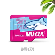 Mixza sd micro tiburón ventas limitadas de 128 gb 64 gb 32 gb 16 gb 8 gb tarjeta sd micro 64 gb class10 de tarjeta de memoria flash para el teléfono/tablet