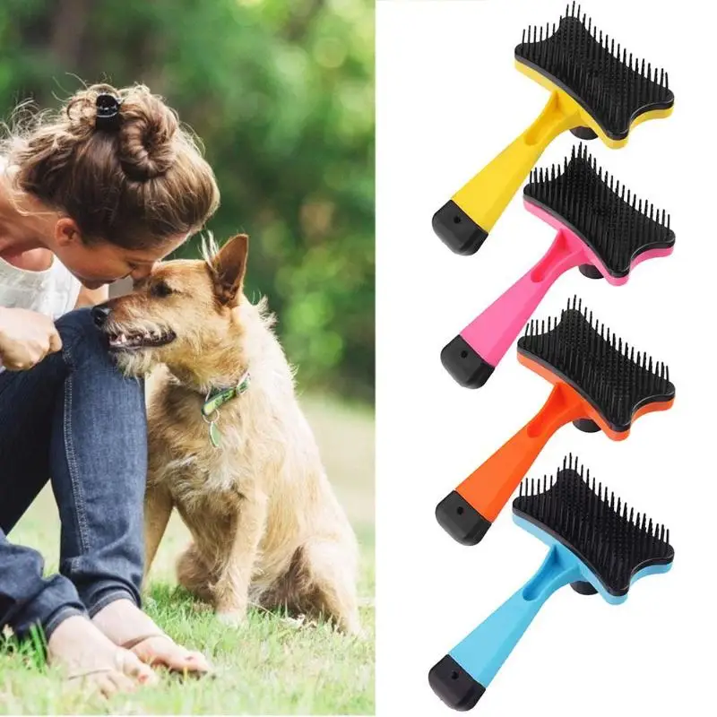 

2019 Multi-purpose Pet Dog Cat Brush Hair Fur Shedding Trimmer Grooming Rake Professional Remover Comb Detachable Plastic Tool