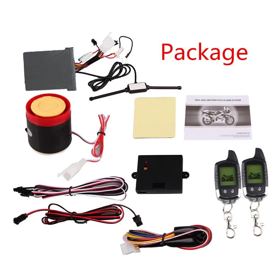 

Universal Long Range Distance Remote Anti-theft Alarm System Motorcycle 2 Way LCD Security Immobiliser Microwave Sensor Warning
