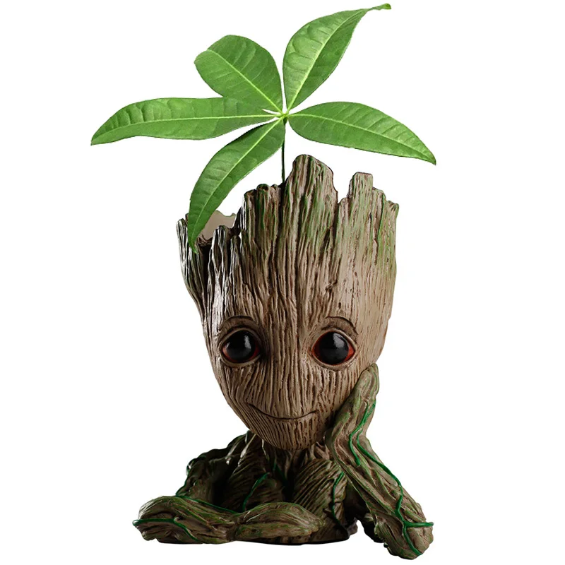 

Drop shipping Flower pots Tree Men model plant pot Penholder toy Hero Creative Crafts Figurine Cute Baby Grooted Garden decor