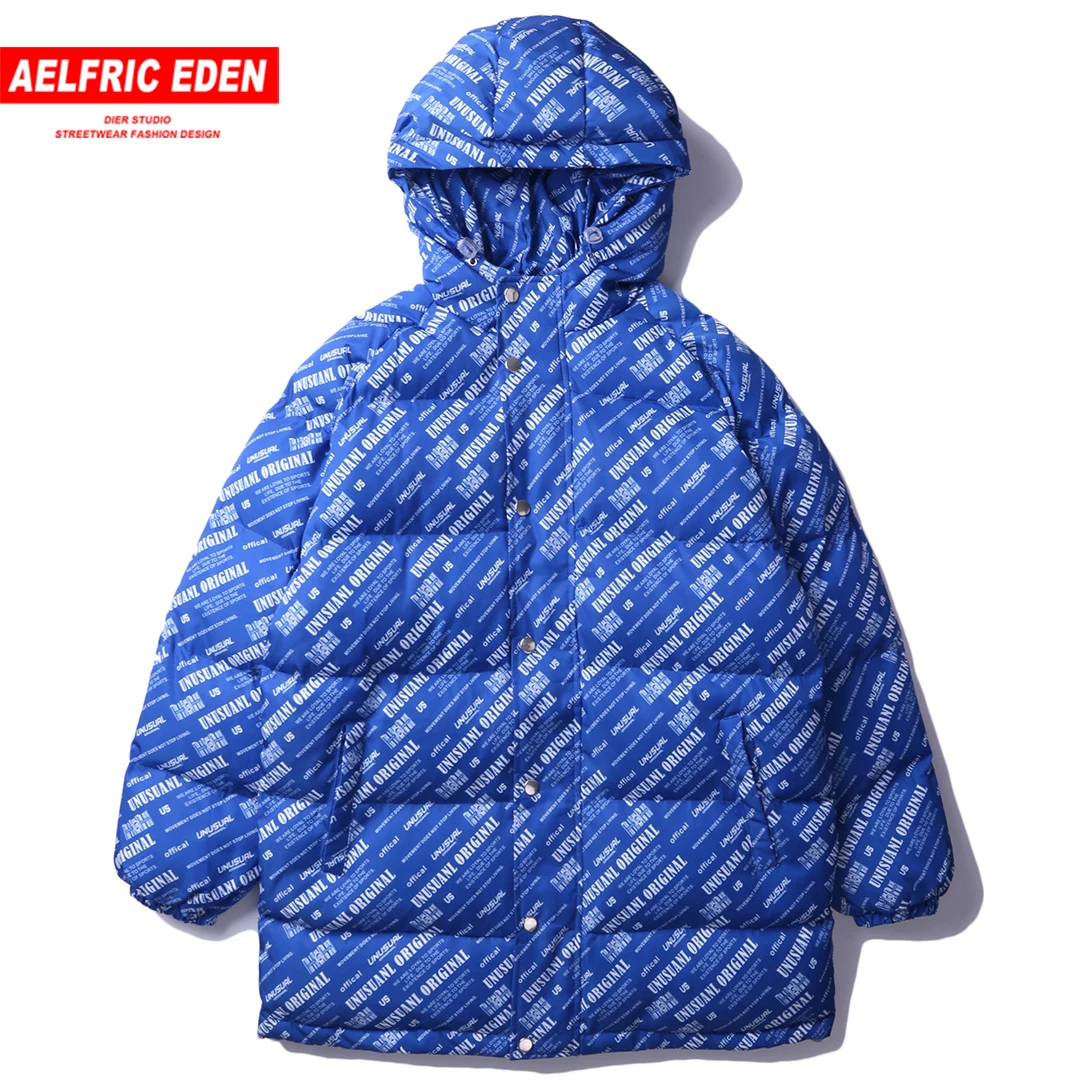 Aelfric Eden хлопковая плотная парка с буквенным принтом 2018 Зимняя Повседневная