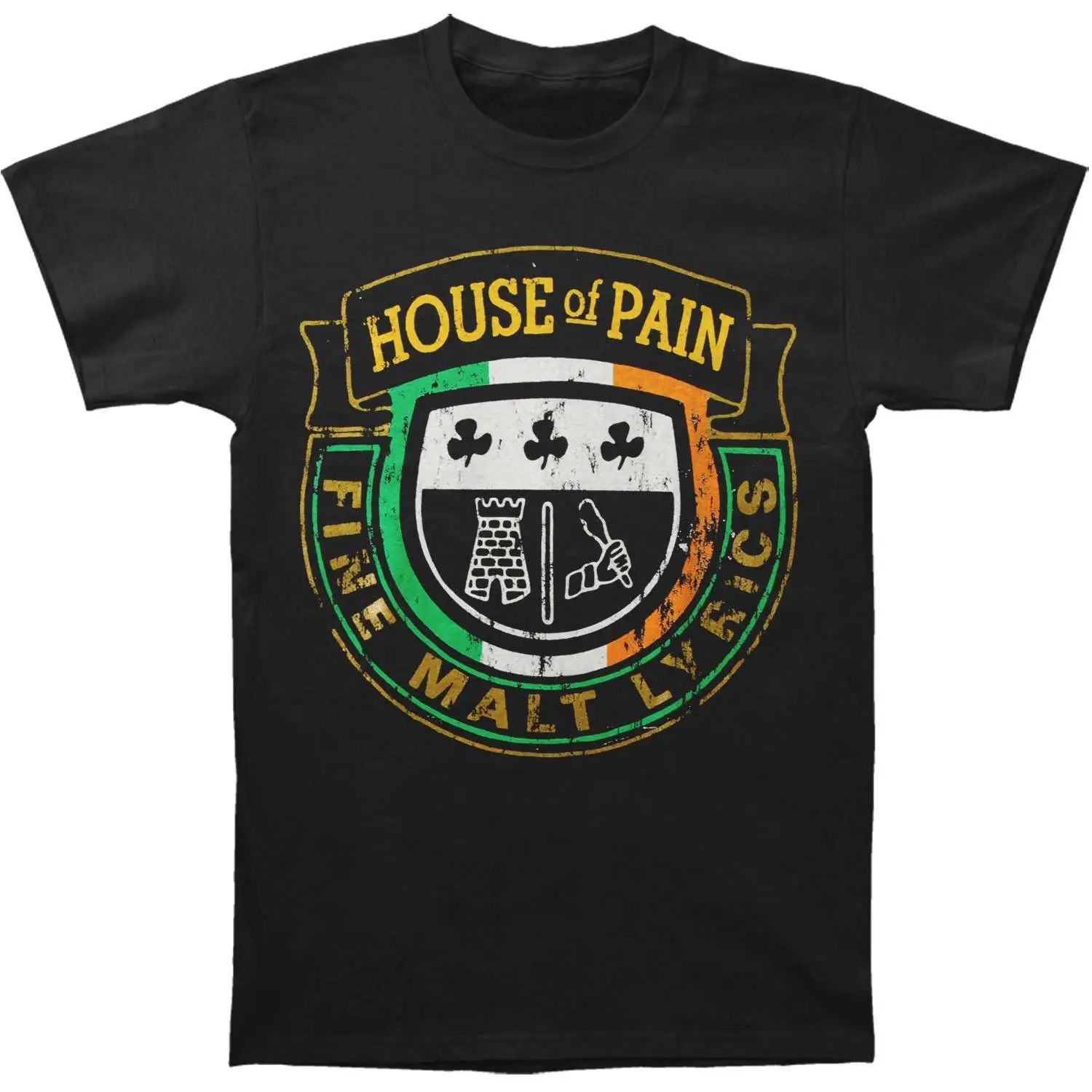 Мужская Повседневная футболка с коротким рукавом House Of Pain черная из 100%