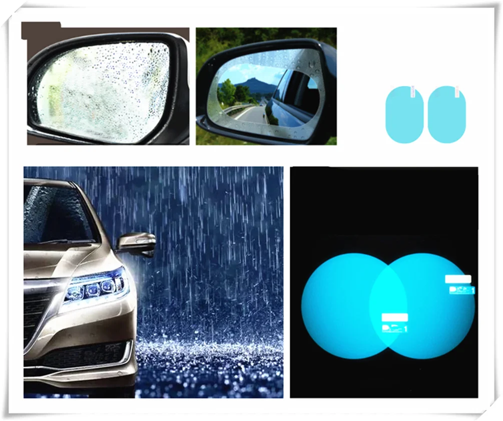 Car Rearview Mirror Rain Film HD Full Screen Anti-fog Nano Waterproof for Toyota Yaris Tundra Tacoma RAV4 Corolla Aygo Avalon