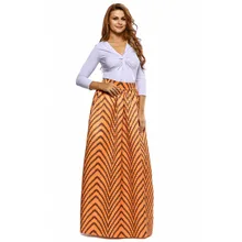 Ретро Стиль с Африканским принтом Макси юбка ретро Стиль с Африканским принтом Макси юбка