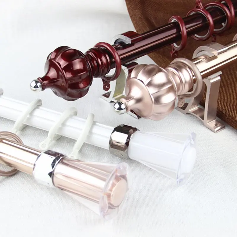 Installation of curtain track curtain rod double pole Rome Roman blinds