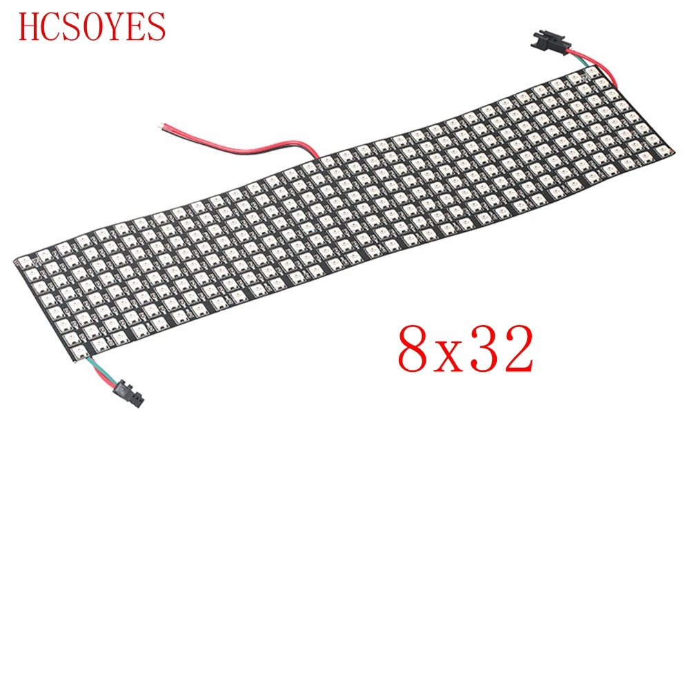 

DC5V WS2812 WS2812B Individually Addressable 8X32 Pixels Digital Flexible LED Programmed Panel Screen Full Color Display Board