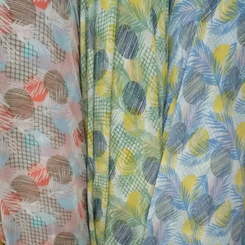 

Fabric for Dress Beach Skirt Pineapple Print Chiffon DIY Fabric Evening Dress Scarf Blouse Shirt Material