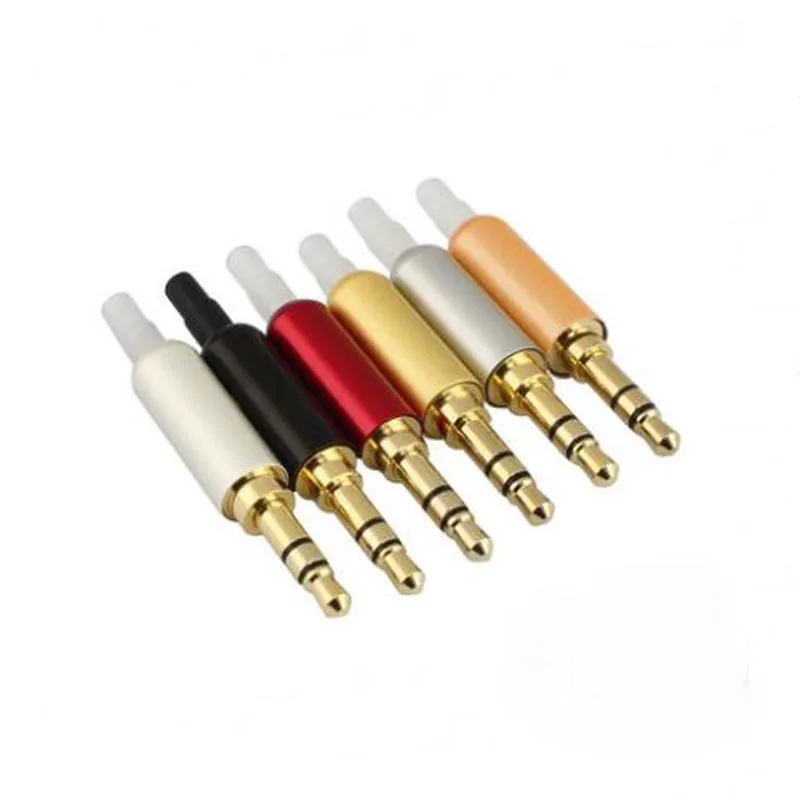 10pcs Jack 3 5mm Audio Cable Adapter Welding Head Phone Headset Plug DIY 3 5mm Plug 3 Section Stereo Connector