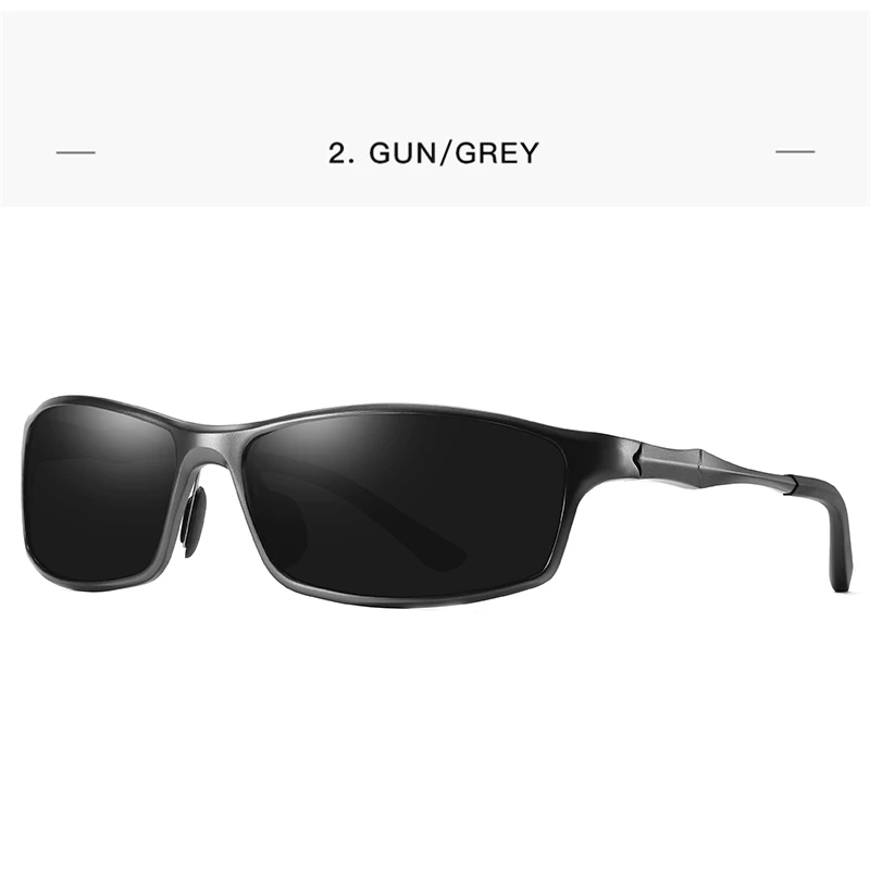 BANSTONE алюминиево-магниевые мужские HD солнцезащитные очки, поляризационные спортивные очки для вождения, для рыбалки, UV400, солнцезащитные очки oculos de sol masculino - Цвет линз: GUN-GREY