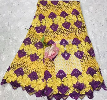 

Popular african cord lace fabric with stone latest african laces 2019 guipure lace fabric nigerian lace fabrics for dress WD-A75