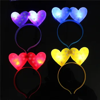 

Princess Heart-shaped Flashing Light Up LED Headbands Party Wedding Halloween Hair Accessories