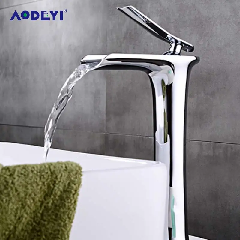 

AODEYI Waterfall Faucet Single Hole Single Handle Basin Faucet Wholesale Retail Mixer Tap Torneira12-100 Tap For Home