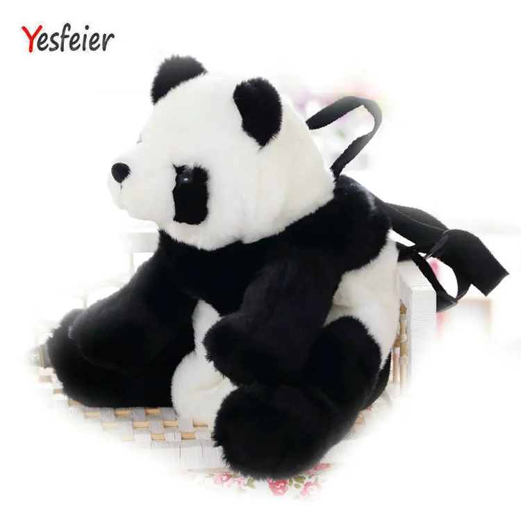 #*Cheap Cute 1pc 35*22cm cartoon panda animal plush doll backpack shoulder bag Satchel boy girl toy Gift for baby