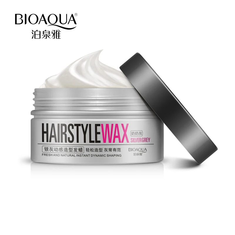 

BIOAQUA Brand 100g Unisex Color Hair Wax Dye One-time Molding Paste Temporary DIY Styling Cream Grandma Grey Color Hair Dye Wax
