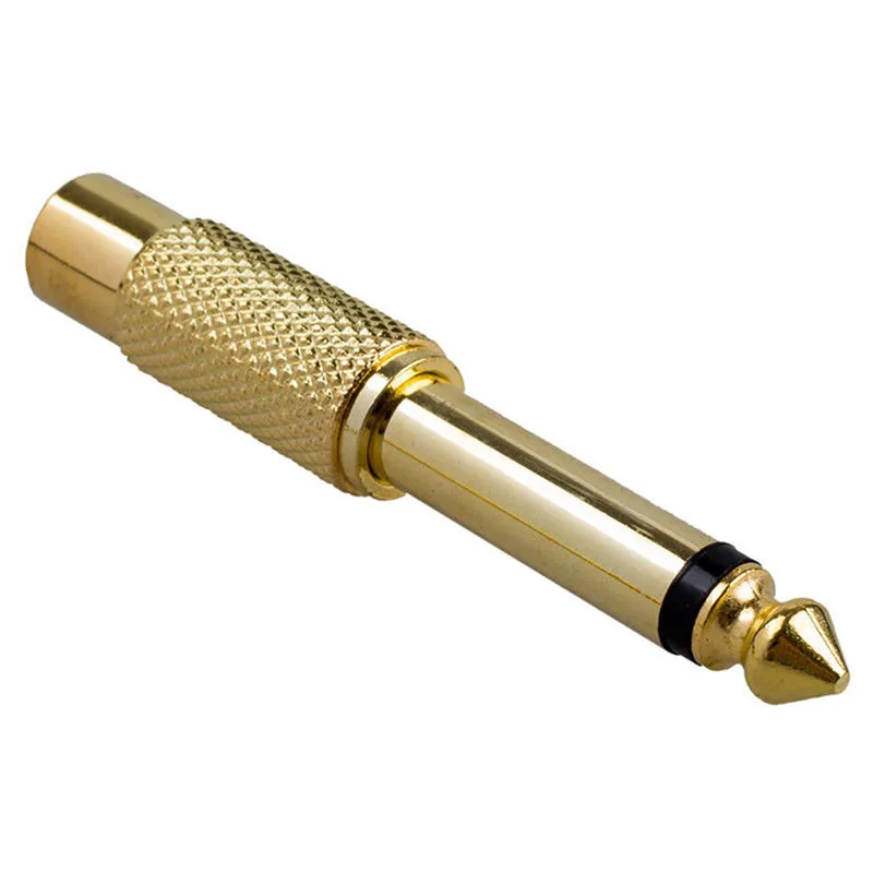 2pcs позолоченный 6 35 мм 1/4 &quotштекер в RCA гнездо 5 аудио стерео адаптер Разъем