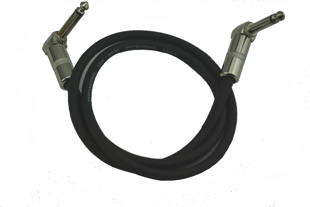 

Caline CL-4 80cm Pedal Cable Guitar Effect Audio Connector Right Angle Jumper Leads Black PVC High Quality