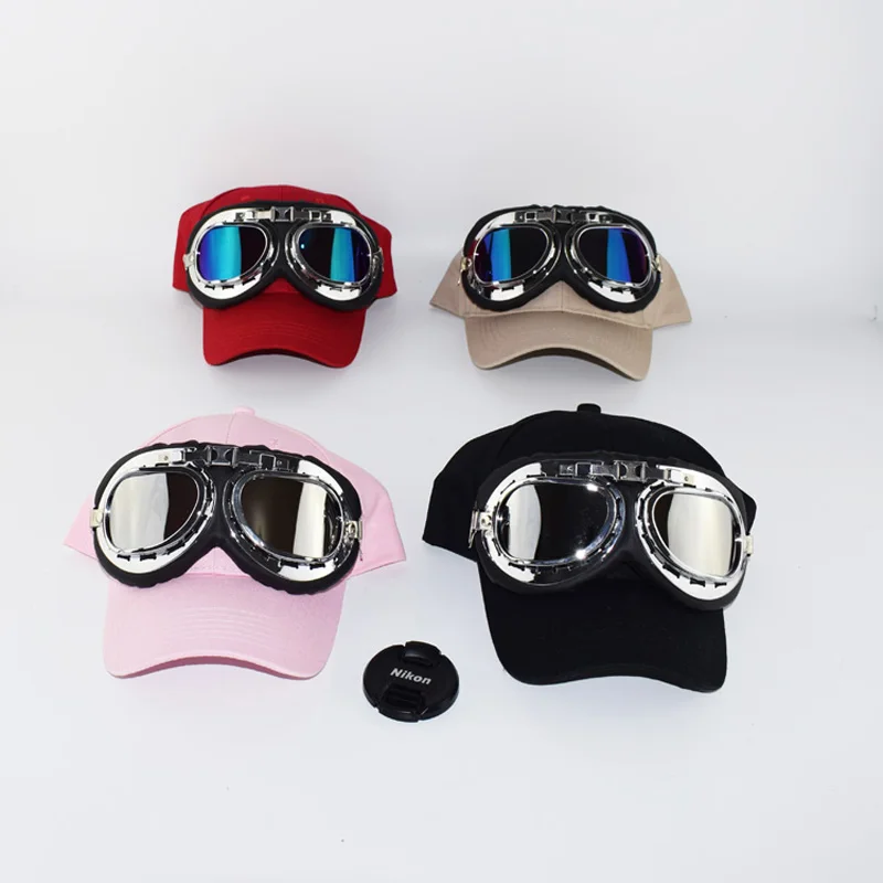 

2017 Fashion Adult's Hip Hop Baseball Cap Summer men's Sun Hat Cartoon Large glasses pilot women Girls snapback Caps