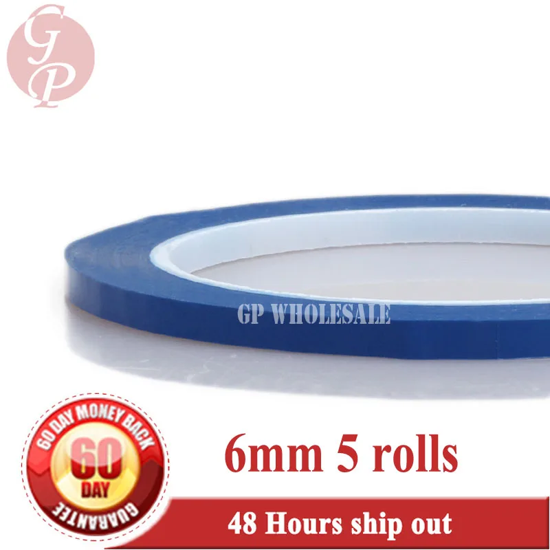 

5x 6mm*66M*0.06mm PET Anti-Flame High Temperature Insulation Adhesive Mylar Tape for Transformer Wrap Blue #1212