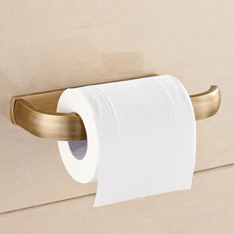 Paper Holder 5 Colors Solid Brass Wall Mount Toilet Paper Holder Bathroom Accessories WC Roll Home Improvement F81351