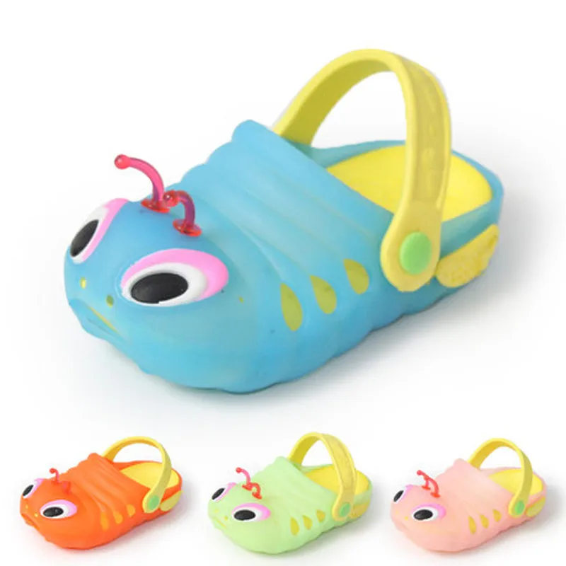 

2019 New Insole 12-17cm Girls Boys Summer Beach Shoes EVA Anti-skid caterpillar Children Slippers Casual Kids Sneakers For Baby