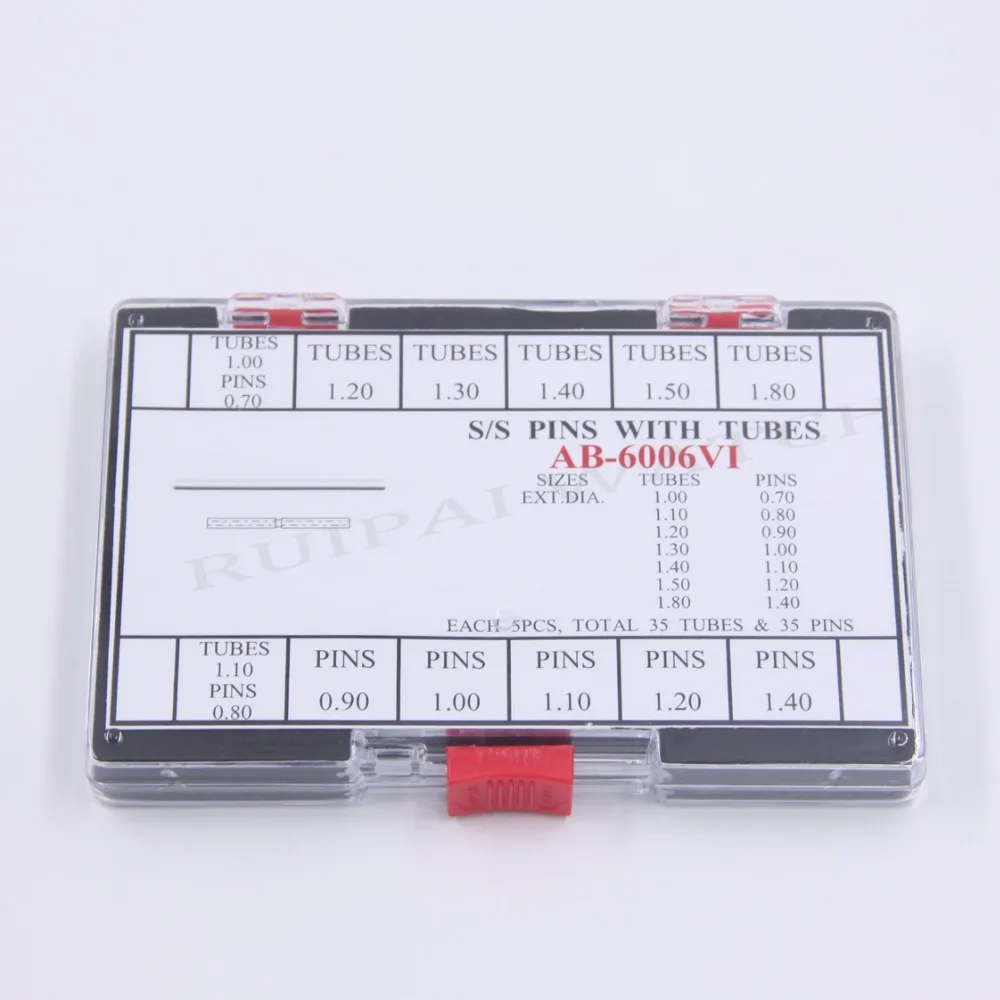 

Free Shipping T-6006 S/STEEL PINS WITH TUBES 35 SETS