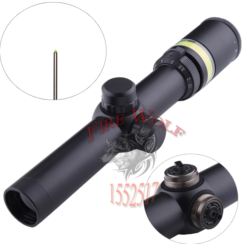

2015 NEW 1.5-6x24 Riflescope Green Optical Fiber for Hunting Free Shipping