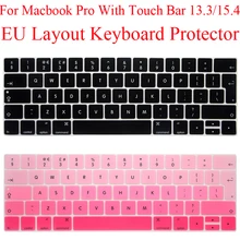 ЕС защита клавиатуры для Macbook Pro 13 13,3 Сенсорная панель силиконовый чехол для клавиатуры MacbookPro 15 15,4 с сенсорной панелью защита кожи