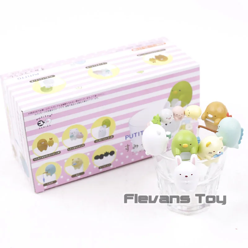 

Putitto Series Sumikko Gurashi Things In The Corner Mini Cute Figures Cup Decoration Toys Dolls 6pcs/set
